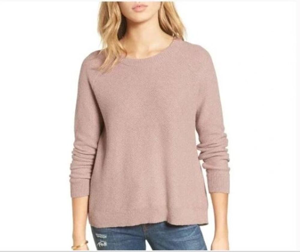 Madewell Province Crossback Sweater Pink Knit Size Medium Classic Neutral
